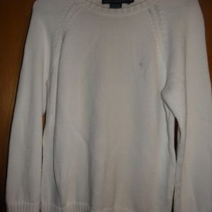 Women's Ralph Lauren Golf White Sweater Size Large